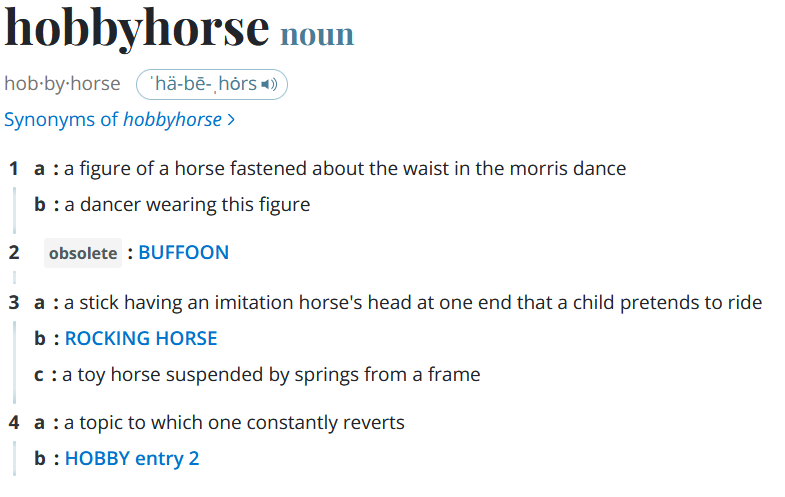 hobbyhorse Merriam-Webster