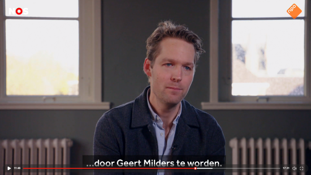 Koen Damhuis zegt: "..door Geert Milder te worden."